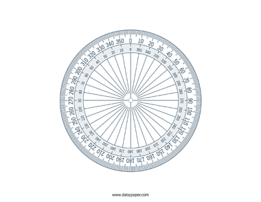 360 degree protractor daisy paper