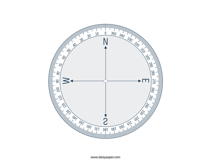 Compass Protractor Daisy Paper